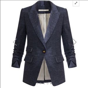 Veronica Beard Martel Herringbone Dickey Jacket